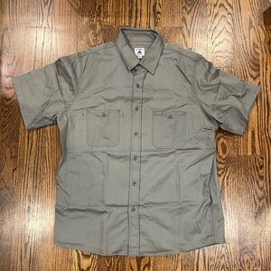 NWT RANDY’S GARMENTS WORK WEAR HEAVY COTTON GRAY BUTTON UP SHIRT SIZE XL